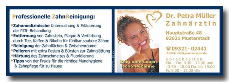 PZR Klapp-Terminkarte Alexandra Miss Deutschland