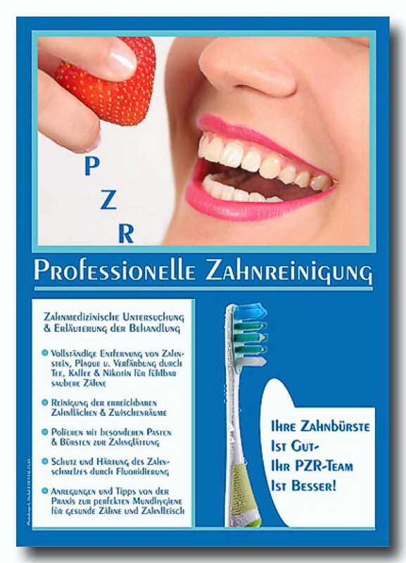 A1 PZR Poster Mund Zahnbürste
