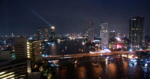 Bangkok bei Nacht vom Hotel Shangri La